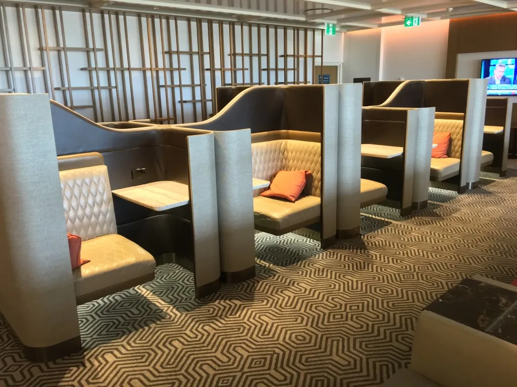 The multifunction pods — eat_ Work_ Read_ Watch something_ — are a real boon and a hallmark of Singapore Airlines